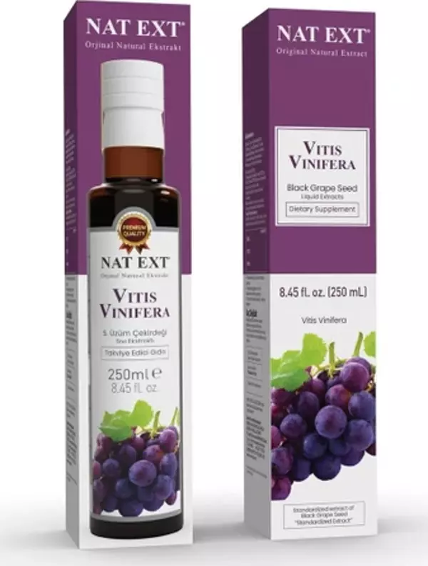 Nat Ext Nat-Ext Vitis Vinifera Siyah Üzüm Çekirdeği Sıvı Ekstraktı 250 Ml - Image 1