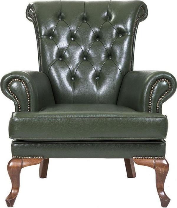 3A Mobilya Green Deri Berjer - Image 1