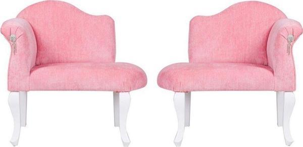 3A Mobilya 2'Li Pembe Josephine 80X76X56 Cm - Image 1