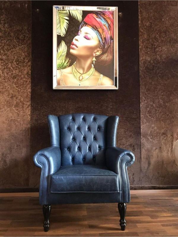 3A Mobilya Boey Hakiki Deri Berjer - Image 1