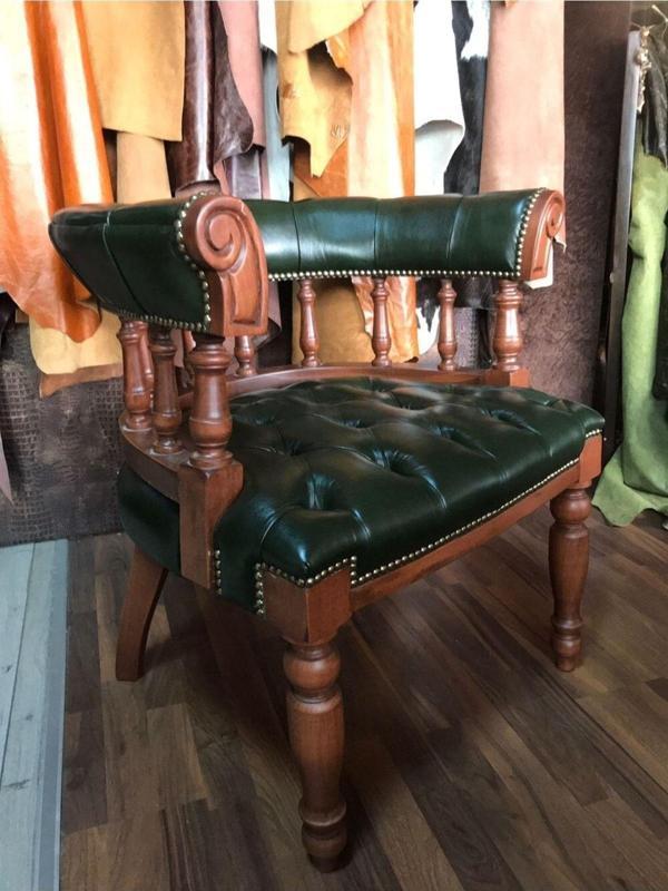 3A Mobilya Hakiki Deri Green Bristol Berjer - Image 1