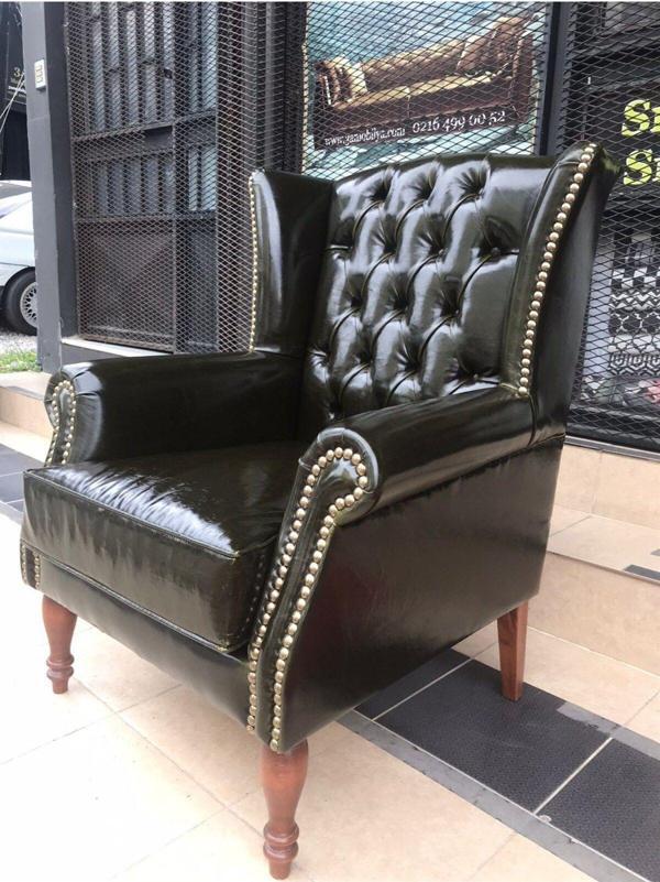 3A Mobilya English Green Pullap Berjer - Image 1