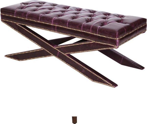 3A Mobilya Full Kapitone Kızıl Kahve Puf 120X45X70 Cm - Image 1