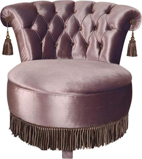 3A Mobilya Prenses Mürdüm Kadife Berjer 80X80X90 Cm - Image 1