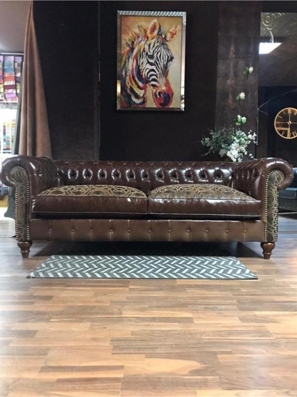 3A Mobilya Brown Pullap Chesterfield - Image 1