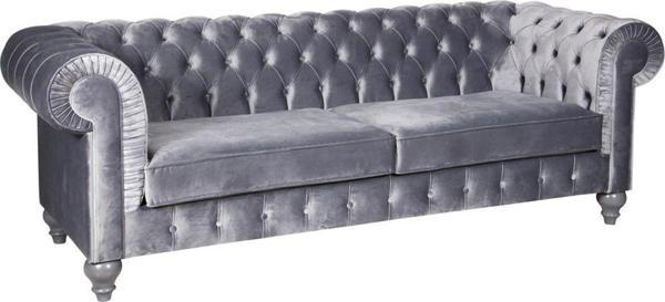 3A Mobilya Grey Chesterfield 230X90X80 Cm - Image 1