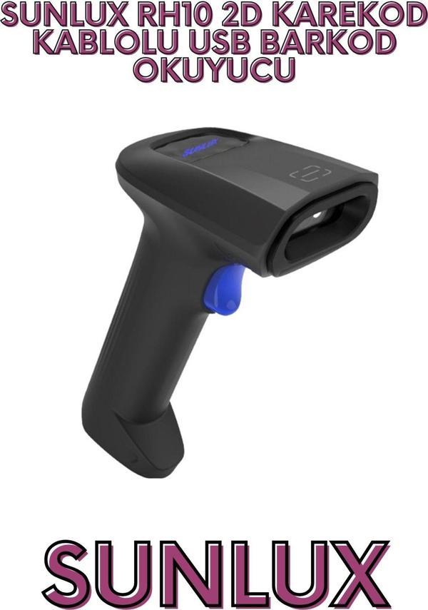 SUNLUX RH10 2D KAREKOD KABLOLU USB BARKOD OKUYUCU - Image 1