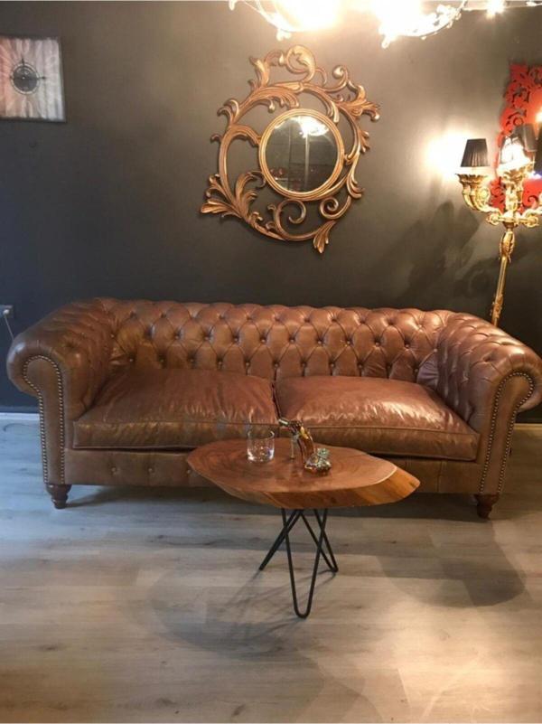 3A Mobilya Deri Cute Chesterfield - Image 1