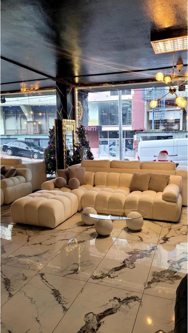 3A Mobilya Bukle Corner L Kanepe Köşe Koltuk Sehpa Hediyeli - Image 1