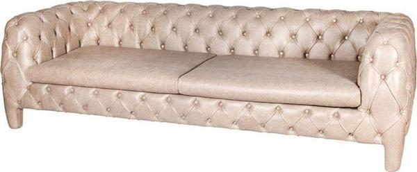 3A Mobilya Real Leather İtalyan Chesterfield 240X90X80 Cm - Image 1