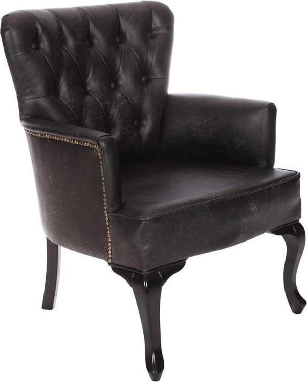 3A Mobilya Antik Deri Midi Berjer 90X70X60 Cm - Image 1