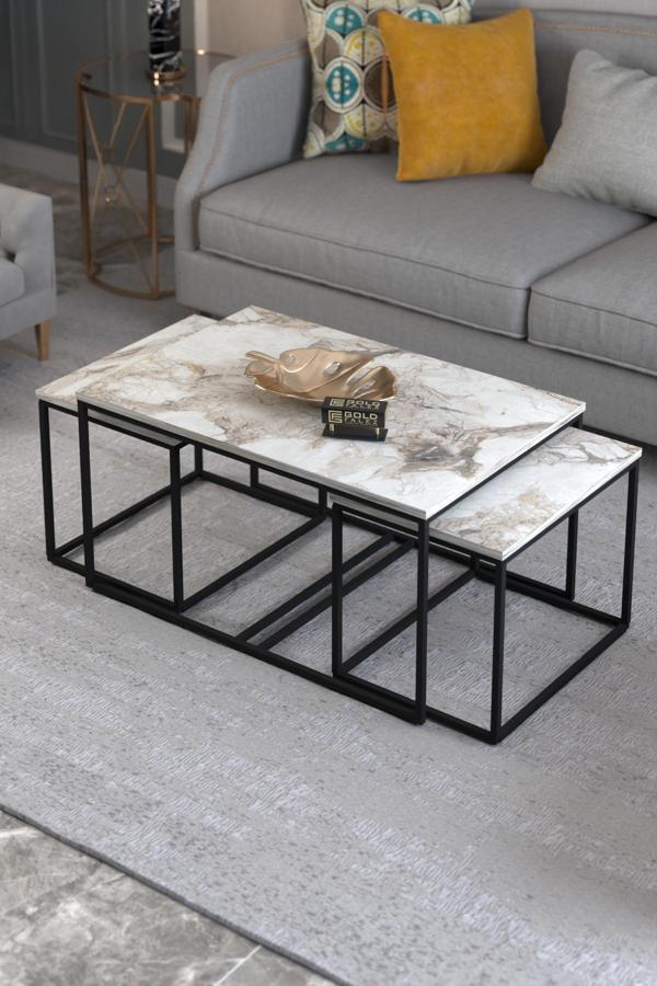 Tv Sehpası Tv Ünitesi 160 Cm Gold Beyaz Mistral 5072 - Image 1