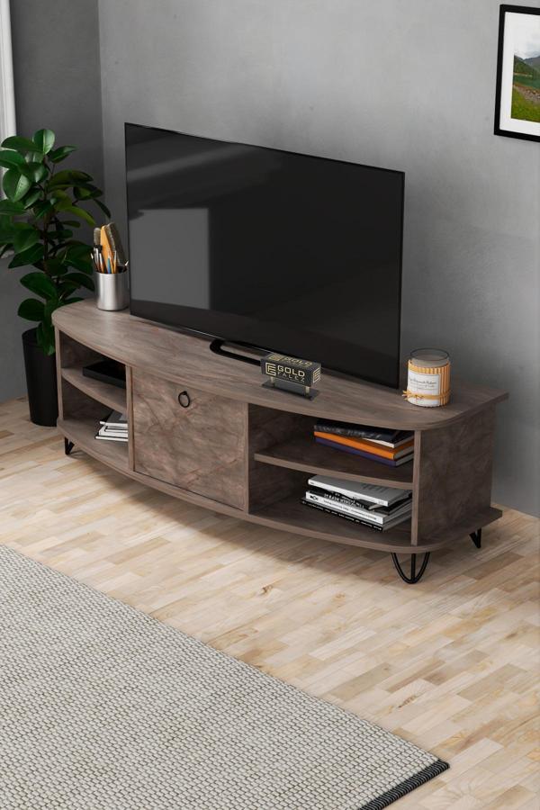 Tv Sehpası Tv Ünitesi Saraylı Atlantik Çam - Antrasit 5061 - Image 1