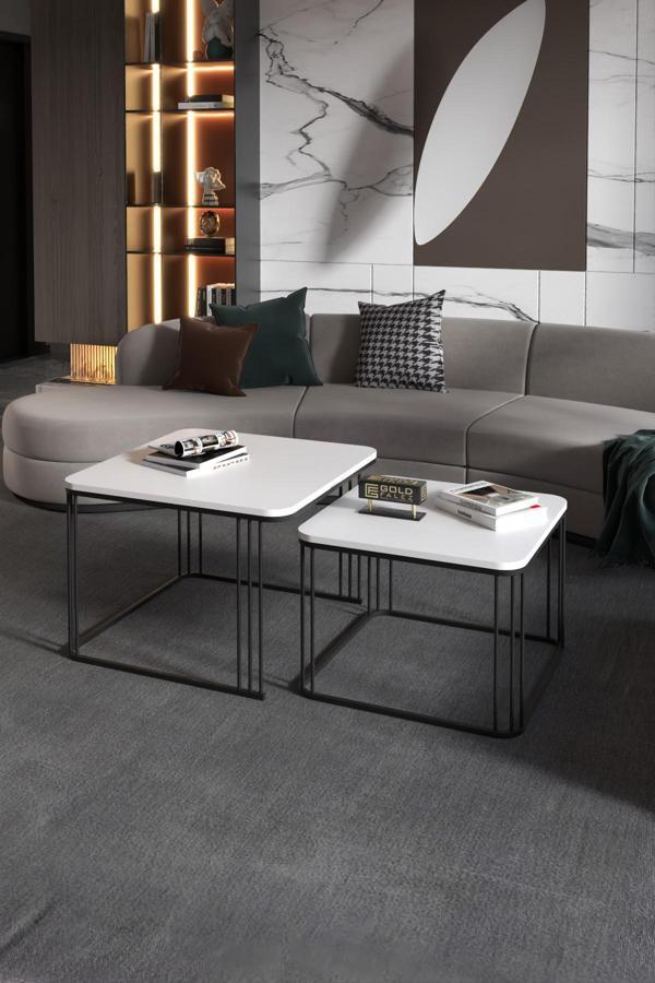 Orta Sehpa İkili Alize Beyaz - Image 1