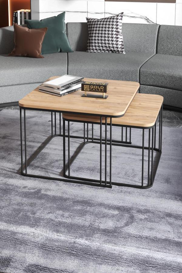 Orta Sehpa Ve Zigon Sehpa Damla Atlantik Çam - Image 1