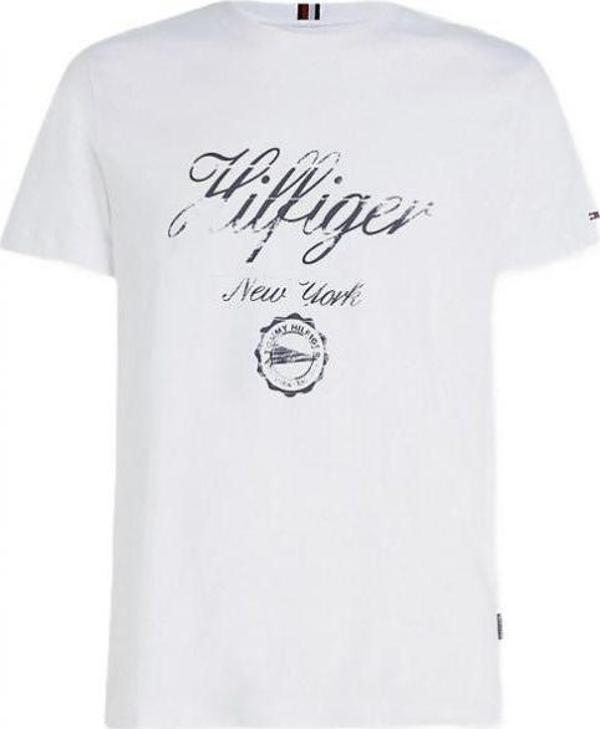 FADED SCRIPT PRINT TEE - Image 1