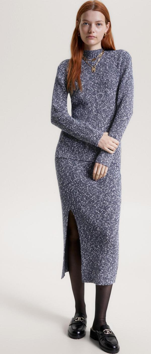 TEXTURE NEP PENCIL SKIRT - Image 1