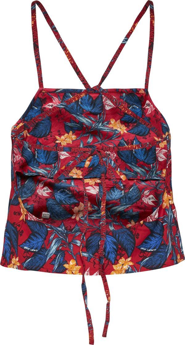 TJW PRINTED STRAPPY TIE BACK TOP - Image 1
