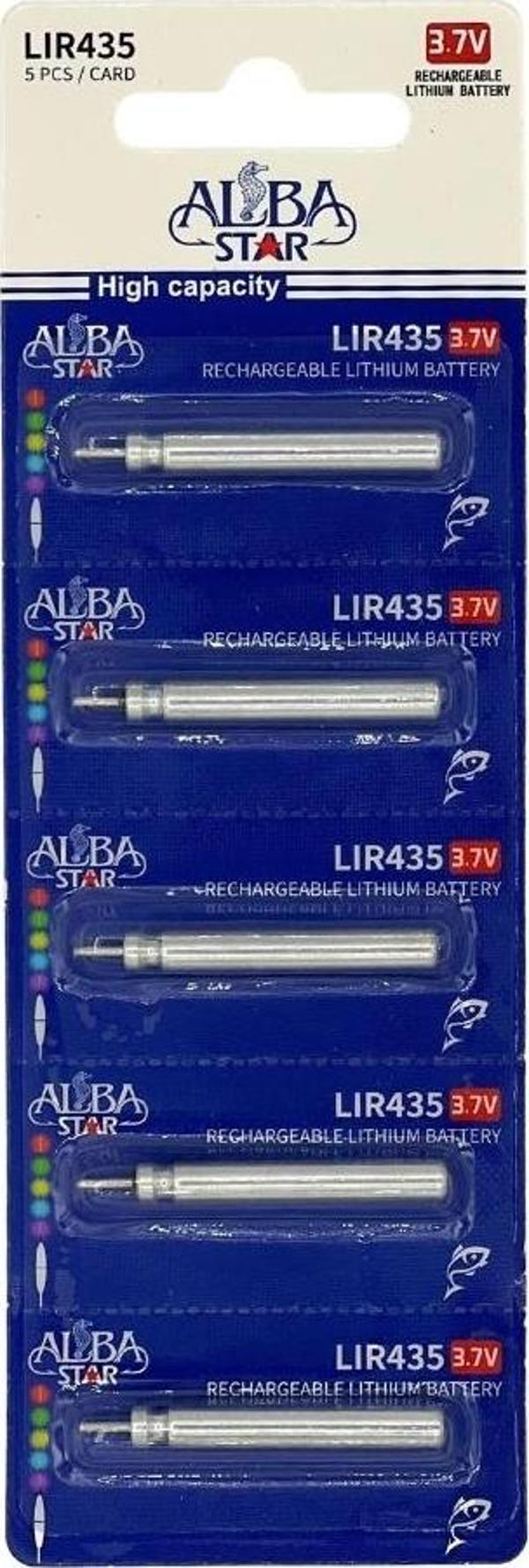 Albastar Şarj Edilebilir 5 Adet Olta Ucu Işığı Pili - Image 1