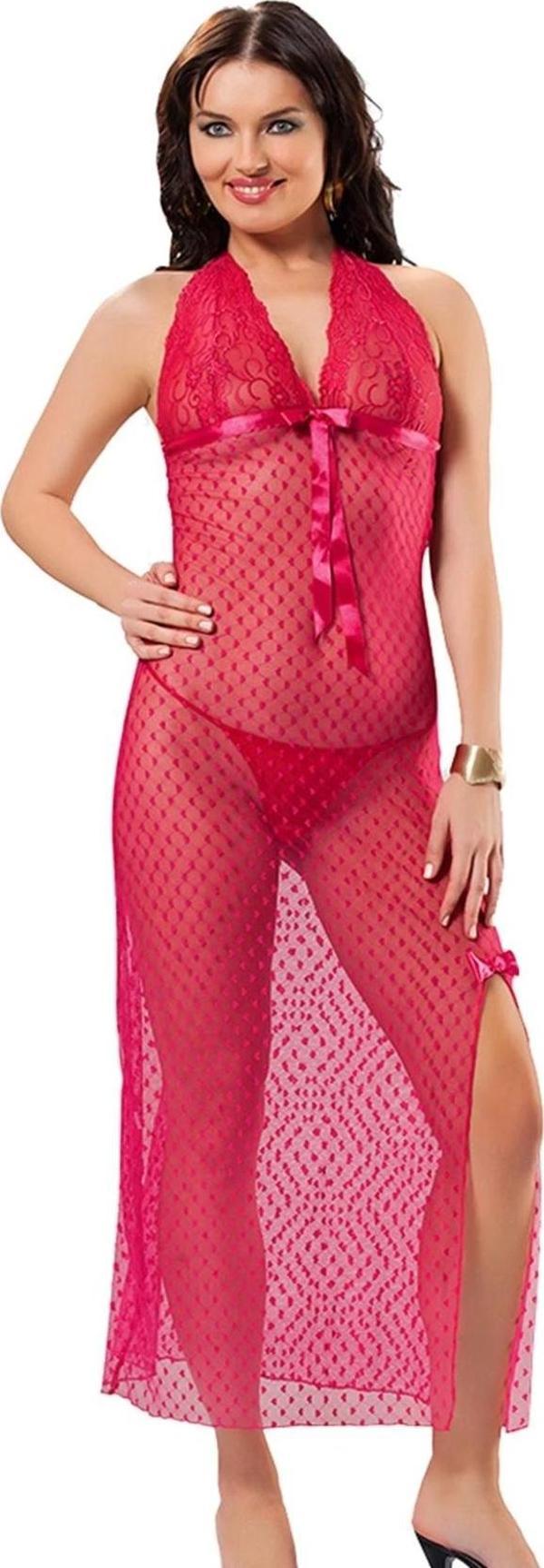 Fuşya Dantel Gecelik - 639 - Image 1