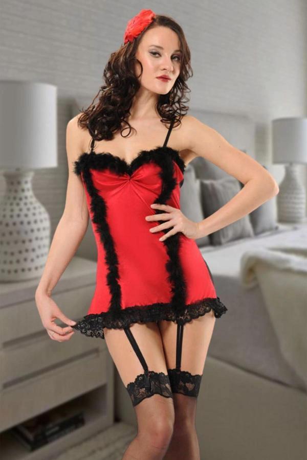 Kırmızı Siyah Jartiyer Takım - 800 - Image 1