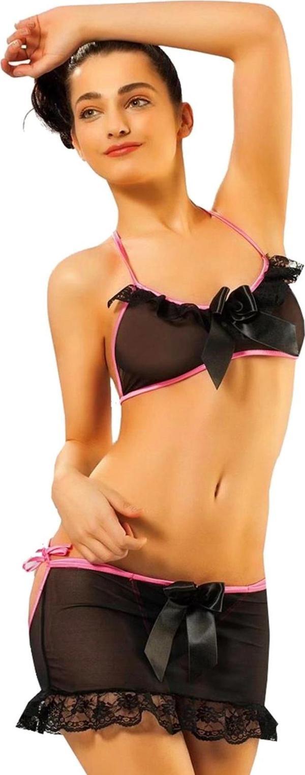 Siyah Tül Gecelik - 607 - Image 1