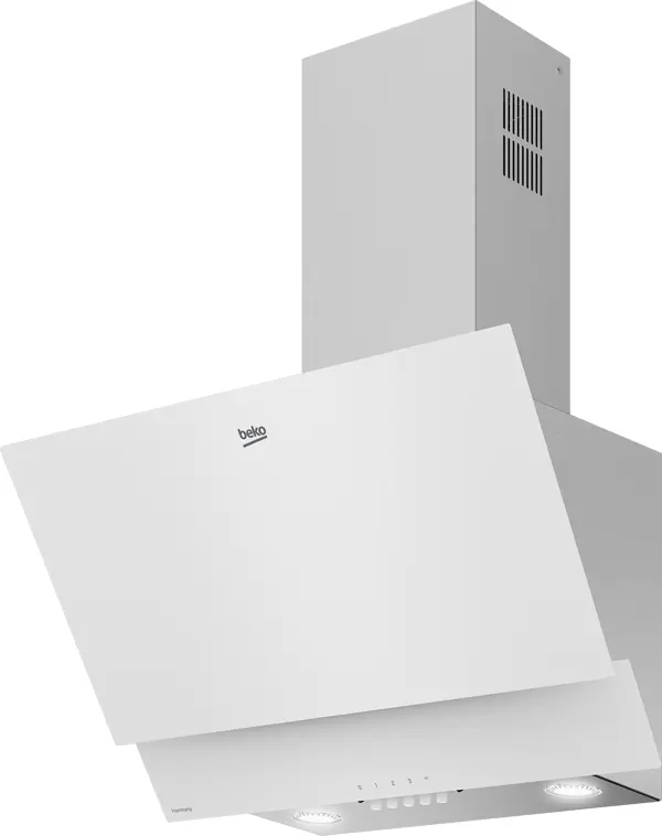 Beko BDE 6050 HB Duvar Tipi Beyaz Cam Ankastre Davlumbaz - Image 1