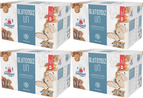 Sinangil Glutensiz Un 20KG (20000GR) Kutu Çölyak Diyetine Uygun (4PK*5KG) - Image 1