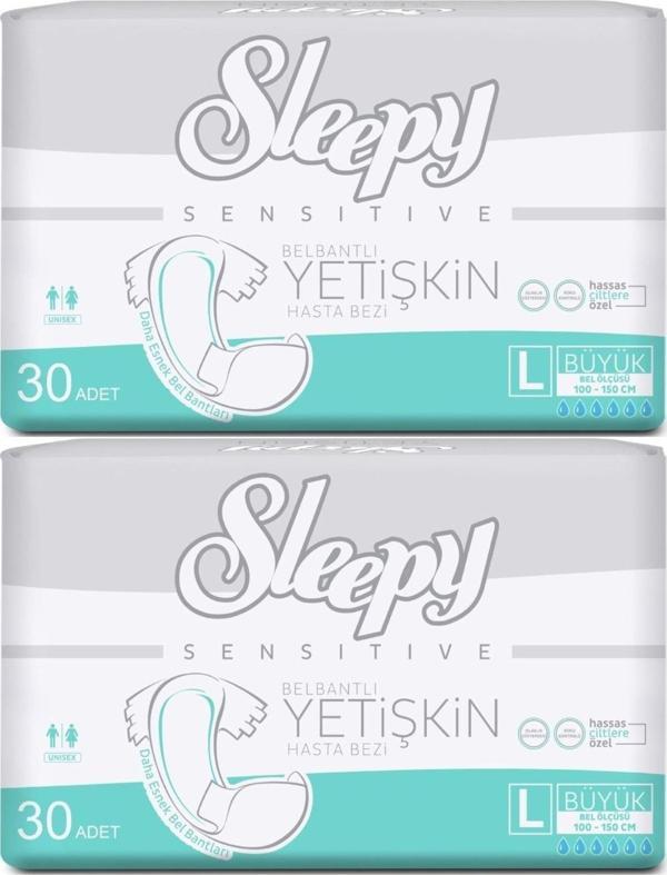 Sleepy Yetişkin Hasta Bezi Bel Bantlı L - Large - Büyük 60 Adet (2PK*30) - Image 1