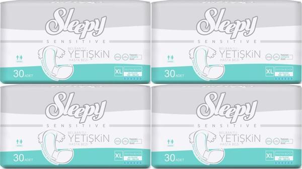 Sleepy Yetişkin Hasta Bezi Bel Bantlı XL - Extra Large - Ekstra Large 120 Adet (4PK*30) - Image 1