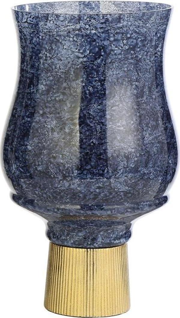 BLUE MOZAİK GOLD KAİDELİ VAZO BÜYÜK 20*20*36 CM AK.JB0152 - Image 1