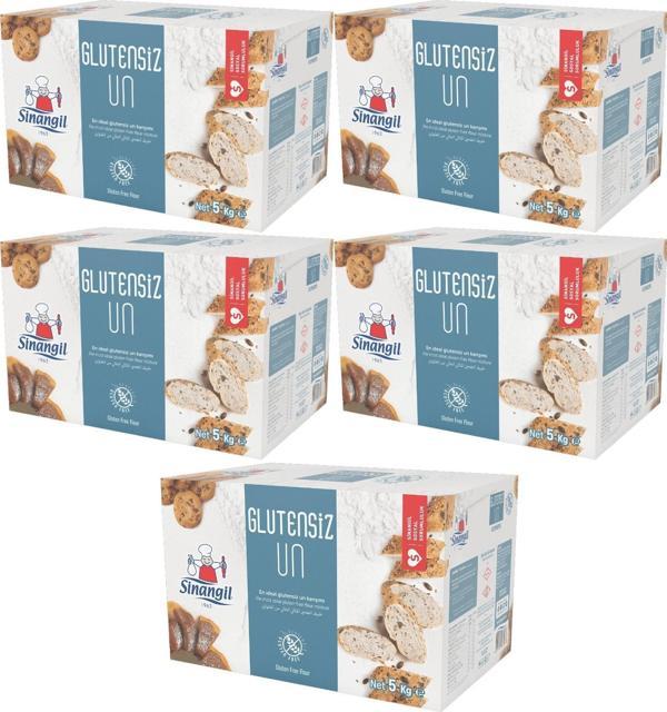 Sinangil Glutensiz Un 25KG (25000GR) Kutu Çölyak Diyetine Uygun (5PK*5KG) - Image 1