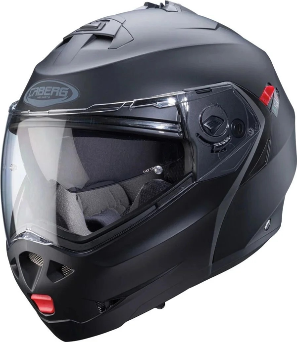 DUKE X TOUR ÇENE AÇILIR MOTOSİKLET KASK MAT SİYAH YENİ VERSİYON - Image 1