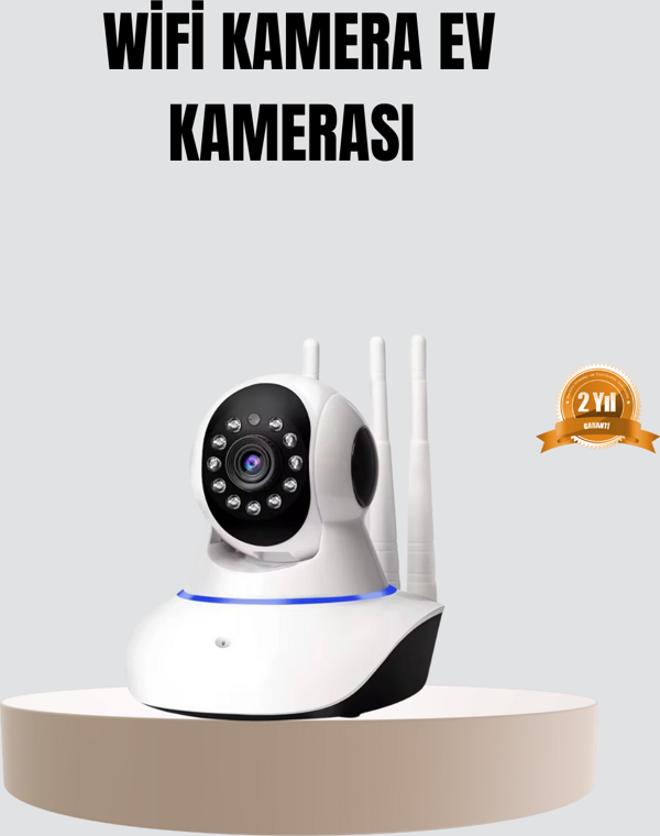 HD IP Kamera – Gece Görüşlü, Hareket Sensörlü, Mobil Takip ve Çift Yönlü Ses - Image 1