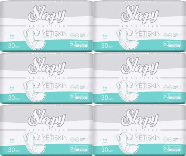 Sleepy Yetişkin Hasta Bezi Bel Bantlı XL - Extra Large - Ekstra Large 180 Adet (6PK*30) - Image 1