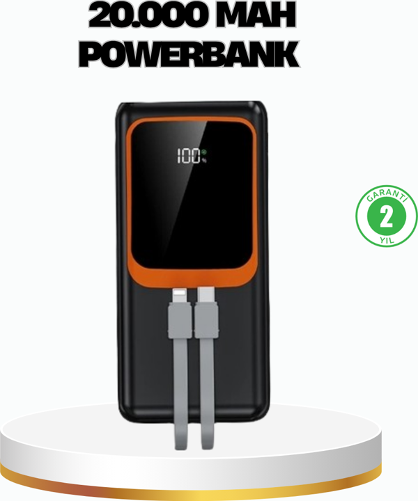 Powerbank 20000 mAh 22.5W Hızlı Şarjlı ve Kompakt Çoklu Kablo Çıkışlı - Image 1