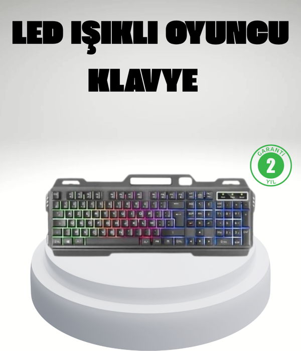 RGB Işıklı Oyuncu Klavye Mouse Seti – Türkçe Q, Ayarlanabilir DPI, Ergonomik ve Dayanıklı Tasarım - Image 1