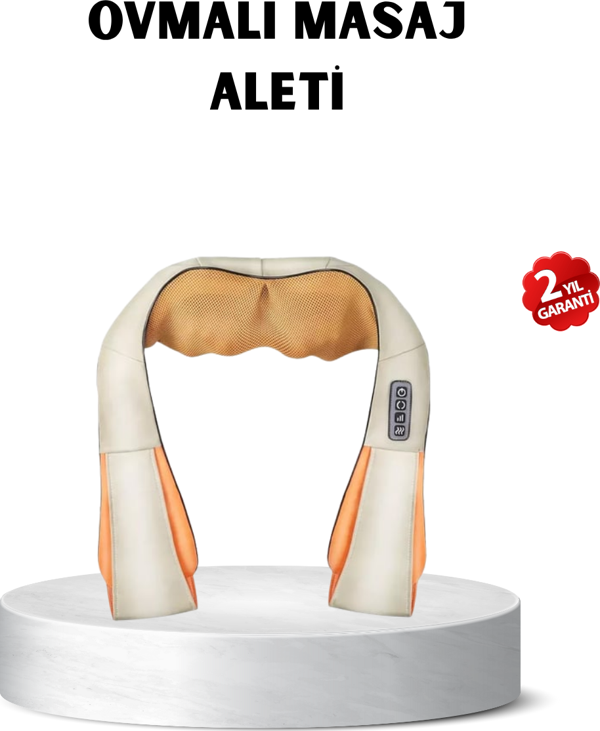 Ergonomik Ovmalı Masaj Aleti – Isıtmalı, Yoğurmalı, Boyun ve Bel Rahatlatıcı Masaj Makinesi - Image 1