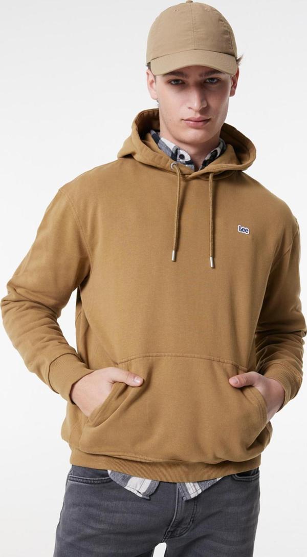 Lee Pamuklu Regular Fit Şardonlu Kapüşon Yaka Erkek Sweat L80YR Y85 HARDAL - Image 1