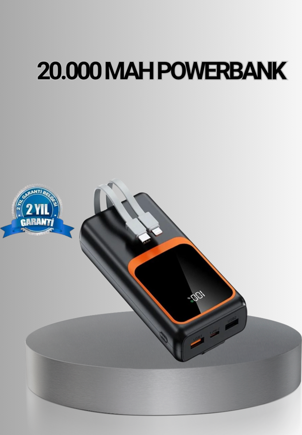 Powerbank 20000 mAh Yüksek Kapasiteli ve 22.5W Hızlı Şarj Destekli - Image 1