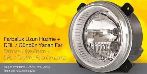 Far  Çap 130 Uzun+Drl, H1 P21W Uzun Hüzme Far Ford Cargo Gündüz Farlı - Image 1