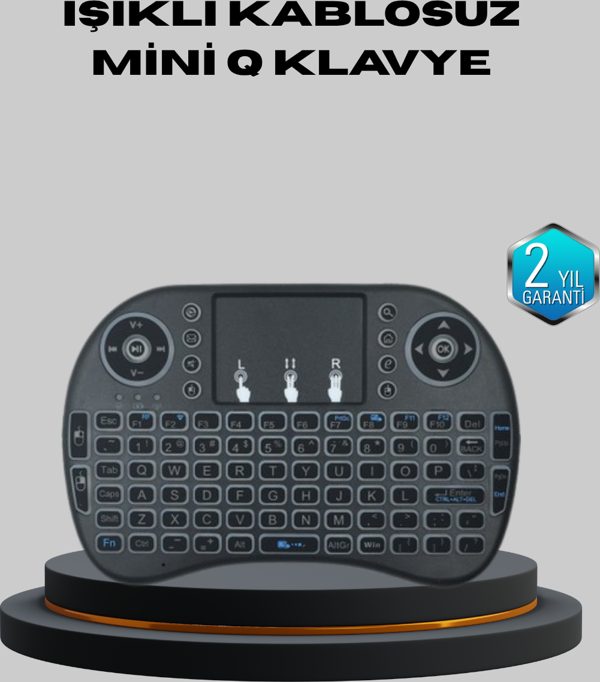 Aydınlatmalı Touchpad’li Q Klavye – Türkçe Karakterli, USB Bağlantılı, Numerik Tuş Takımı - Image 1