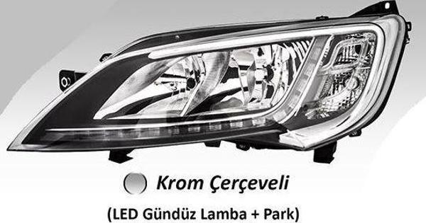 Far Motorlu Sağ Fıat Ducato Maxı /Peugeot Boxer / Cıtroen Jumper ( 2014› ) Led (Ballast Hariç)  Krom Çerçeveli - Image 1