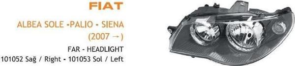 Far Sağ Motorlu Fıat Albea Sole -2005-2007- İçi Siyah (Koli Ad 4) - Image 1