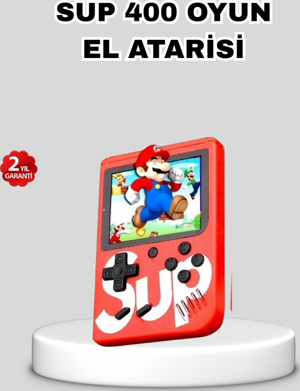 SUP Retro El Konsolu – 500 Oyun, 2 Oyunculu, 3 İnç Ekran, Taşınabilir Şarjlı Atari - Image 1