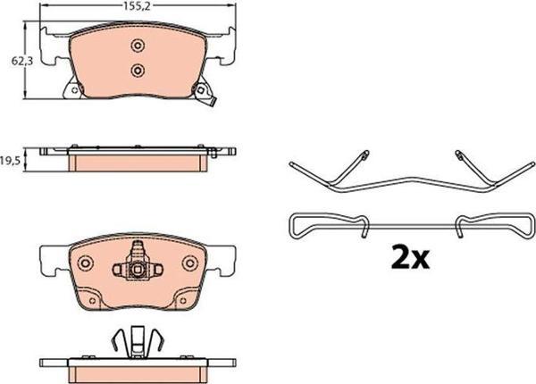 Disk Fren Balatası Ön Opel Opel:  Astra K 15->>, Astra K Sports Tourer 15->> - Image 1