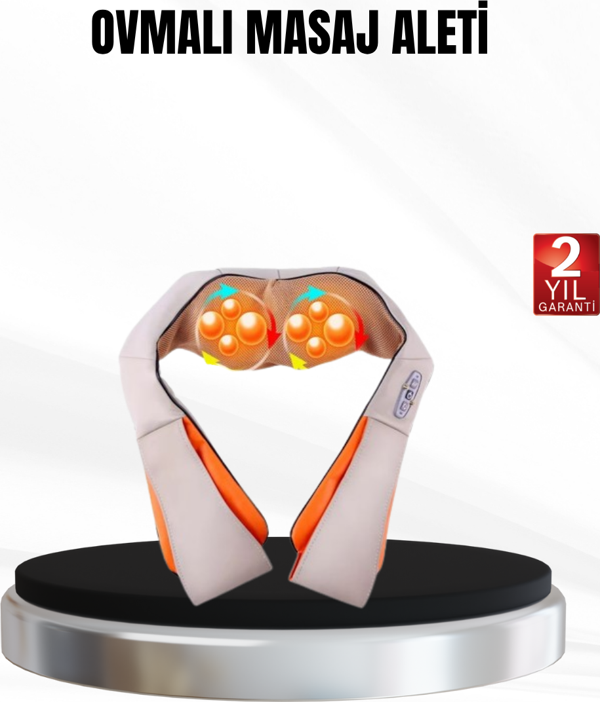 Yoğurmalı Isıtmalı Masaj Aleti – Ev, Ofis ve Araç Kullanımına Uygun, Çok Bölgeli Masaj Sistemi - Image 1