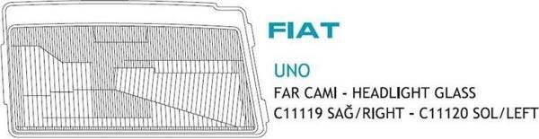 Far Camı Fıat Uno Sağ 1989-1993 - Image 1