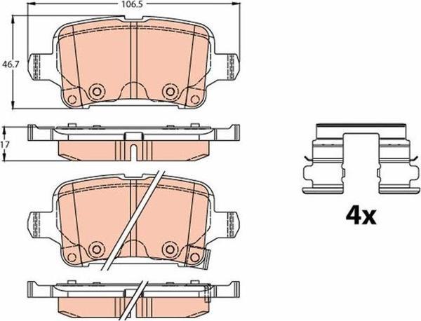 Fren Balatası Arka Opel Astra K 15->> - Image 1