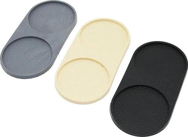 2 Bölmeli   Oval   Renkli Silikon  Yağdanlık - Sabunluk Altlık  12 X 24.5cm - Image 1